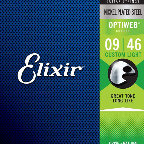 ELIXIR ELECTRIC GUITAR STRINGS 9 46 OPTIWEB