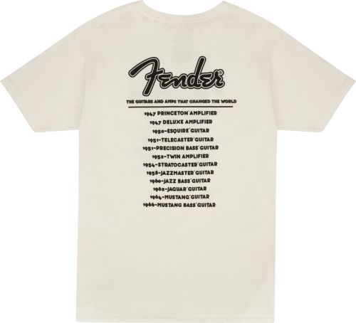 FENDER World Tour T-Shirt, Vintage White, M