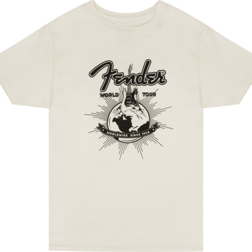 FENDER World Tour T-Shirt, Vintage White, M