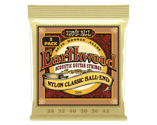 ERNIE BALL - 3069 ERTHWD FOLK NYLON, PK 28 42