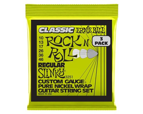 ERNIE BALL - 3251 REGULAR SLINKY CLAS RNR PK 10 46