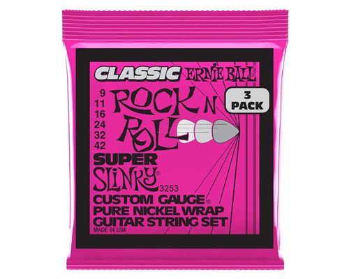 ERNIE BALL - 3253 SUPER SLINKY CLAS RNR 3 PK 9 42