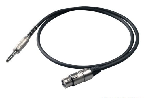 PROEL CAVO BULK 50CM 0,5M JACK STEREO + XLR FEMMINA