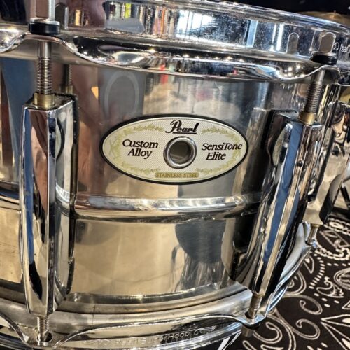 PEARL SENSITONE STEEL SNARE DRUM RULLANTE USATO