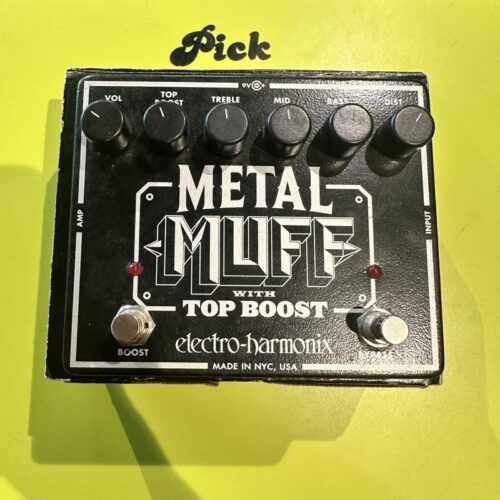 ELECTRO HARMONIX METAL MUFF WITH TOP BOOST DISTORSIONE PER CHITARRA USATO