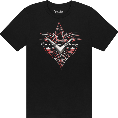 FENDER CUSTOM SHOP PINSTRIPE T-SHIRT, BLACK TAGLIA M