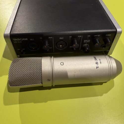 TASCAM US2X2 + TM-80 SCHEDA AUDIO 2 CANALI + MICROFONO USATO