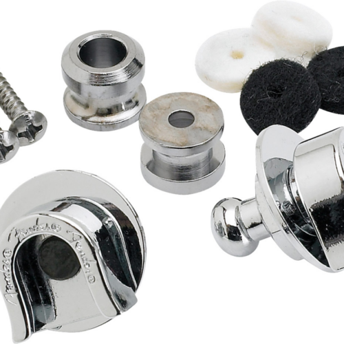 FENDER SECURITY STRAP LOCKS & BUTNS, CHROME